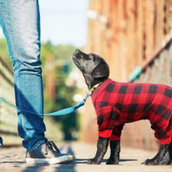 Asstd sizes Pet Pajamas Holiday Plaid Check Fleece PJs XS, S, M, L - Picture 6 of 13